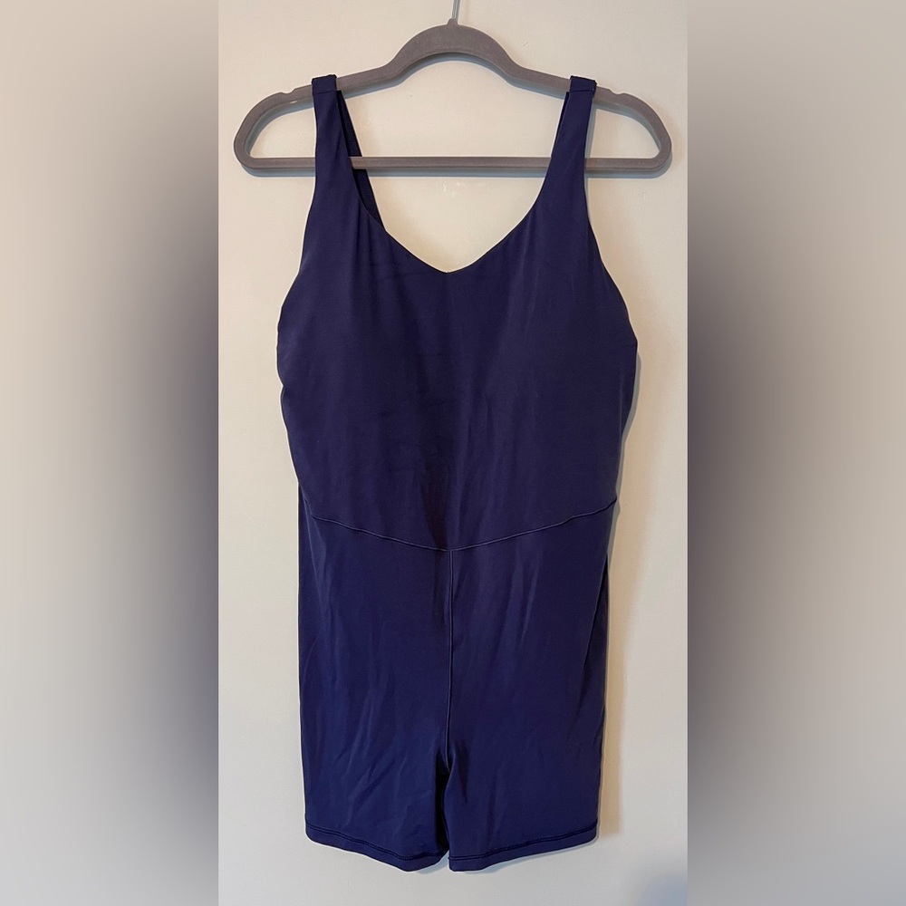 OFFLINE by aerie Real Me Low Key 5” Romper in Navy Blue Built in‎ Bra Size XL